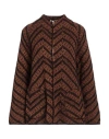 Siyu Woman Cardigan Brown Size 8 Merino Wool