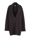 Siyu Woman Cardigan Grey Size 4 Merino Wool, Polyamide, Metallized Polyamide