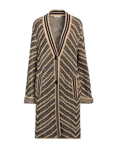 Siyu Woman Cardigan Sand Size 4 Merino Wool In Beige