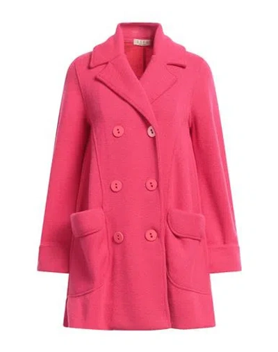 Siyu Woman Coat Fuchsia Size 6 Merino Wool In Pink