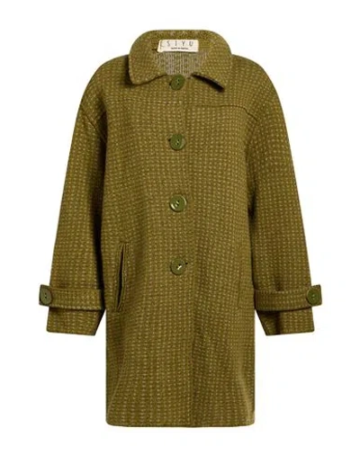 Siyu Woman Coat Green Size 4 Merino Wool