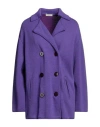 Siyu Woman Coat Purple Size 6 Merino Wool In Purple