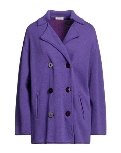 Siyu Woman Coat Purple Size 6 Merino Wool
