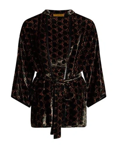 Siyu Woman Jacket Dark Green Size 4 Viscose, Silk In Brown