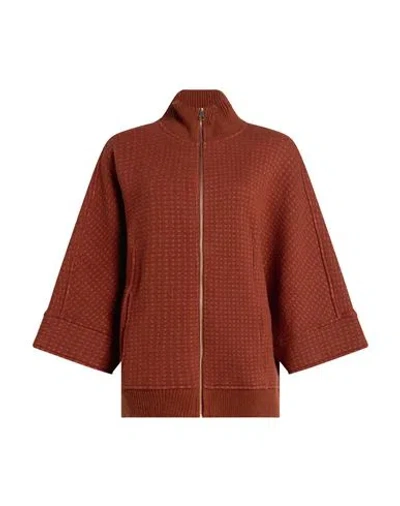 Siyu Woman Jacket Rust Size 4 Merino Wool In Multi