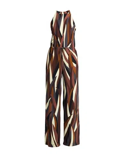 Siyu Woman Jumpsuit Brown Size 8 Polyamide, Elastane
