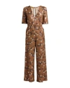 Siyu Woman Jumpsuit Copper Size 4 Polyamide, Elastane, Metallic Fiber