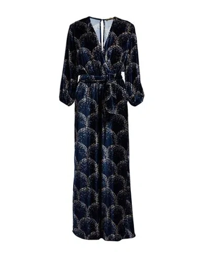 Siyu Woman Jumpsuit Navy Size 8 Viscose, Silk