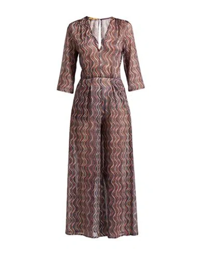 Siyu Woman Jumpsuit Plum Size 6 Polyester, Metallic Fiber In Purple