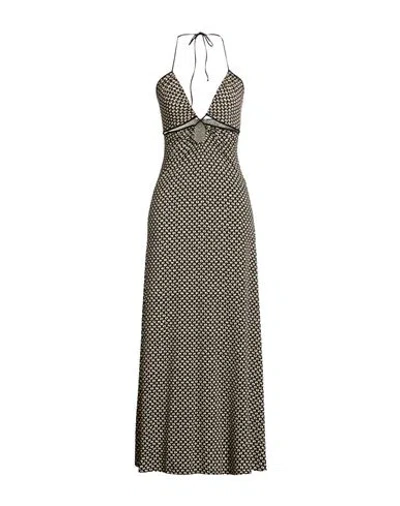 Siyu Woman Maxi Dress Black Size 4 Polyamide, Elastane