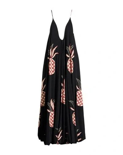 Siyu Woman Maxi Dress Black Size 4 Polyester, Elastane