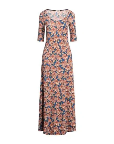 Siyu Woman Maxi Dress Blue Size 4 Viscose, Elastane