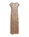 Siyu Woman Maxi Dress Gold Size 4 Polyester, Metallic Fiber