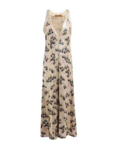 Siyu Woman Maxi Dress Gold Size 8 Polyamide, Elastane, Metallic Fiber