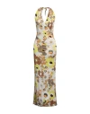 Siyu Woman Maxi Dress Lime Green Size 6 Viscose In Green