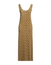 Siyu Woman Maxi Dress Military Green Size 4 Viscose, Elastane In Green
