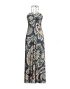 Siyu Woman Maxi Dress Navy Size 8 Polyamide, Elastane In Navy Blue