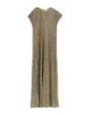 Siyu Woman Maxi Dress Orange Size 8 Polyester, Metallic Fiber In Orange