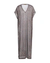 Siyu Woman Maxi Dress Plum Size 4 Polyester, Metallic Fiber In Purple