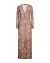Siyu Woman Maxi Dress Purple Size 4 Viscose, Polyester, Polyamide In Purple