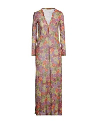 Siyu Woman Maxi Dress Purple Size 4 Viscose, Polyester, Polyamide
