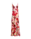 Siyu Woman Maxi Dress Red Size 4 Viscose, Elastane In Multi