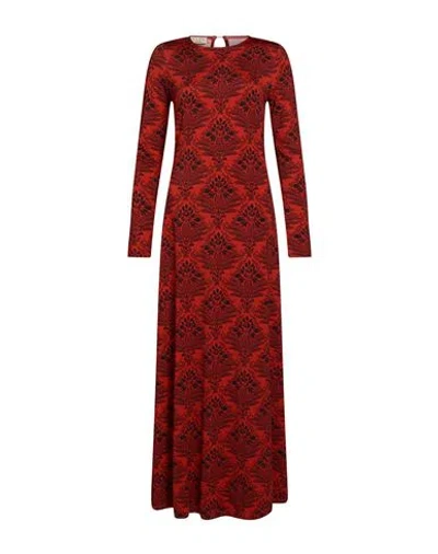 Siyu Woman Maxi Dress Rust Size 4 Viscose, Elastane In Red