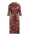 Siyu Woman Midi Dress Antique Rose Size 10 Silk, Elastane In Pink