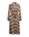 Siyu Woman Midi Dress Beige Size 4 Viscose