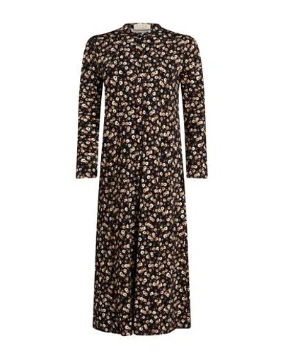Siyu Woman Midi Dress Black Size 4 Viscose, Elastane