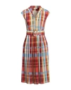 Siyu Woman Midi Dress Camel Size 4 Viscose, Elastane In Beige