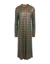 Siyu Woman Midi Dress Emerald Green Size 2 Viscose, Polyamide, Polyester