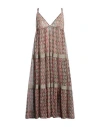 Siyu Woman Midi Dress Gold Size 4 Polyester, Metallic Fiber In Gold