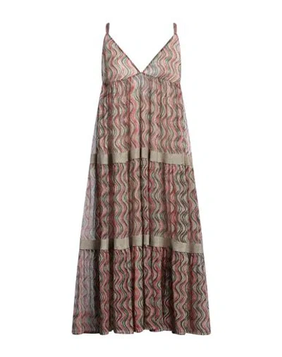 Siyu Woman Midi Dress Gold Size 4 Polyester, Metallic Fiber