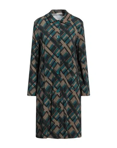 Siyu Woman Midi Dress Green Size 6 Viscose, Elastane