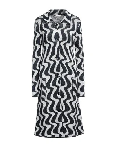 Siyu Woman Midi Dress Midnight Blue Size 4 Viscose, Metallic Fiber