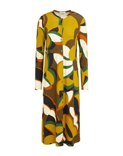 Siyu Woman Midi Dress Military Green Size 4 Viscose, Elastane