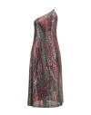 Siyu Woman Midi Dress Orange Size 6 Viscose, Elastane In Orange