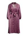 Siyu Woman Midi Dress Purple Size 4 Wool, Lurex, Silk, Nylon, Cotton In Purple