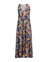 Siyu Woman Midi Dress Purple Size 8 Viscose, Elastane In Purple