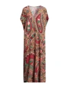 Siyu Woman Midi Dress Red Size 6 Polyamide, Elastane