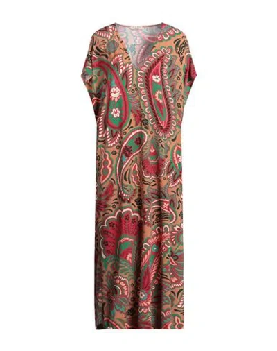 Siyu Woman Midi Dress Red Size 6 Polyamide, Elastane
