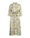 Siyu Woman Midi Dress Sky Blue Size 10 Silk, Elastane