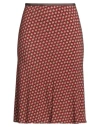 Siyu Woman Midi Skirt Brick Size 4 Viscose, Elastane
