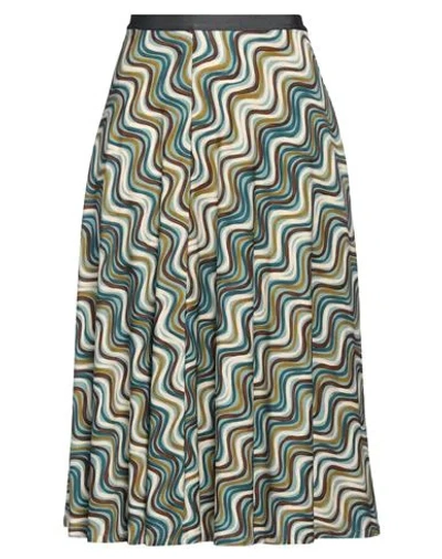 Siyu Woman Midi Skirt Ivory Size 8 Viscose, Elastane In White