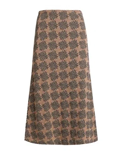 Siyu Woman Midi Skirt Light Brown Size 0 Merino Wool In Multi
