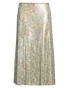 Siyu Woman Midi Skirt Light Green Size 12 Polyester, Elastane
