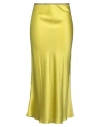 Siyu Woman Midi Skirt Mustard Size 6 Silk, Elastane In Yellow