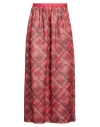 Siyu Woman Midi Skirt Red Size 4 Wool, Lurex, Silk, Nylon, Cotton In Red