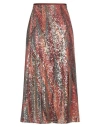 Siyu Woman Midi Skirt Rust Size 10 Polyamide, Elastane In Red